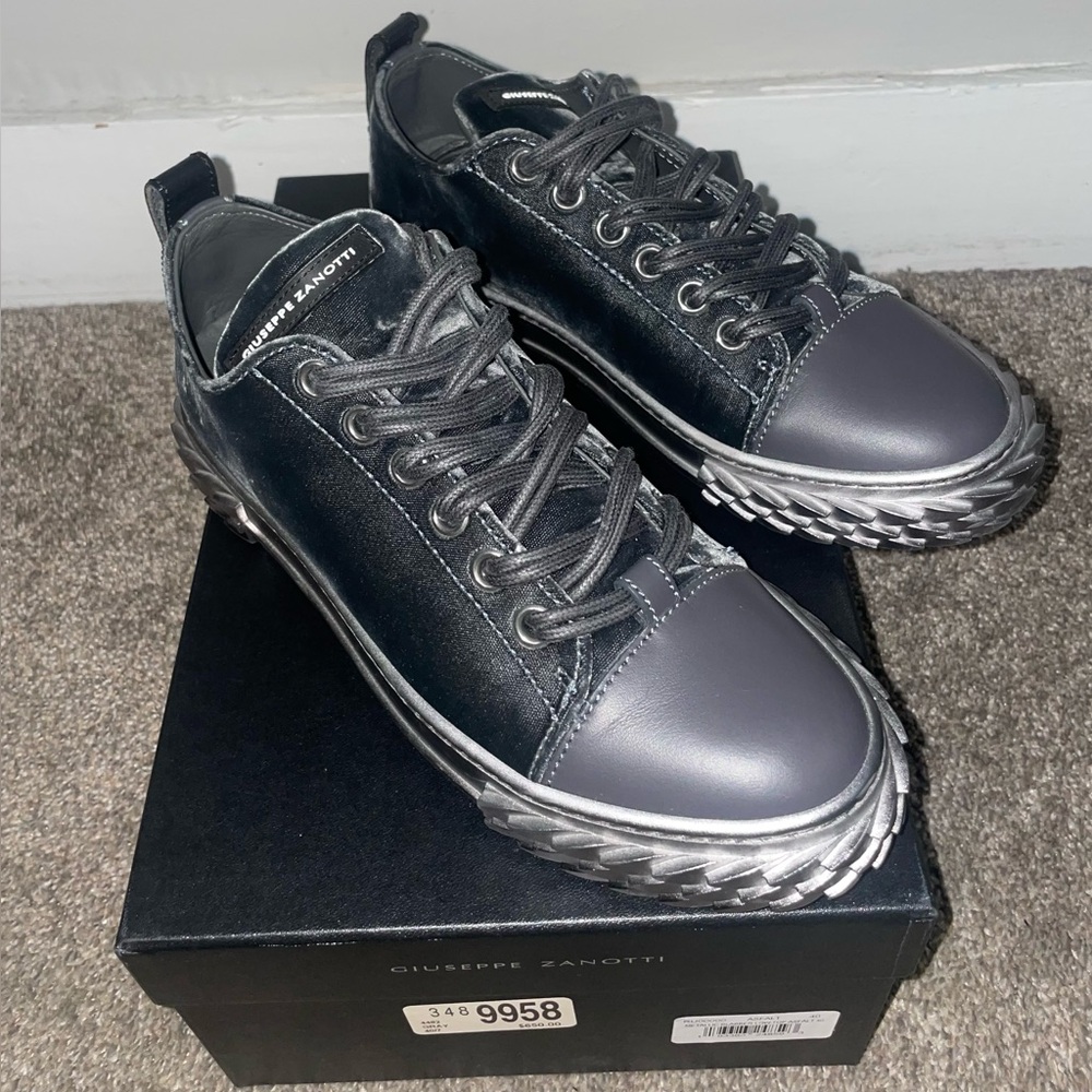 Giuseppe Zanotti Men's Grey/Silver Sneakers